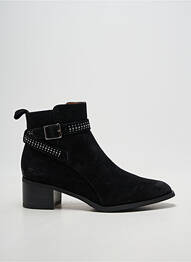 Bottines/boots tissage satiné talon de 4 à 6cm noir MAM'ZELLE femme
