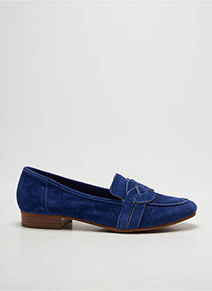 Mocassins chiquet talon plat jusqu'à 3cm bleu EMILIE KARSTON femme