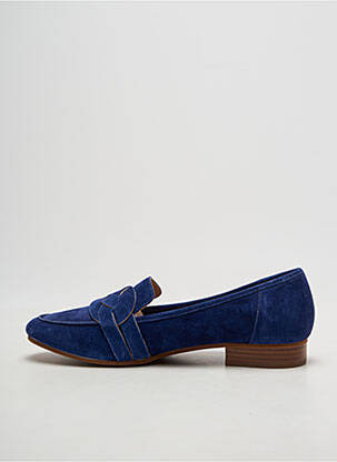 Mocassins chiquet talon plat jusqu'à 3cm bleu EMILIE KARSTON femme