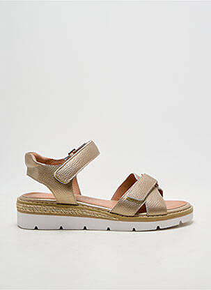 Sandales/nu pieds tissage satiné talon de 4 à 6cm or EMILIE KARSTON femme