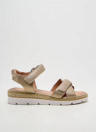 Sandales/nu pieds tissage satiné talon de 4 à 6cm or EMILIE KARSTON femme