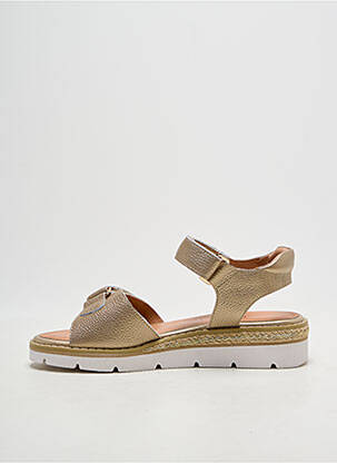 Sandales/nu pieds tissage satiné talon de 4 à 6cm or EMILIE KARSTON femme