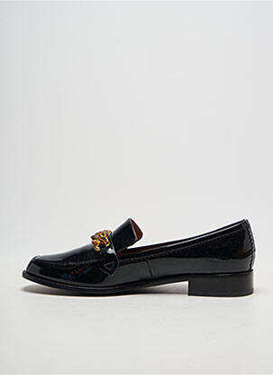 Mocassins chiquet talon plat jusqu'à 3cm noir EMILIE KARSTON femme