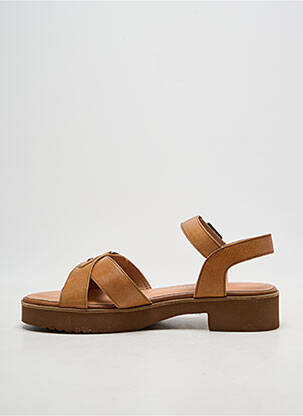 Sandales/nu pieds type de semelle amortissante talon de 4 à 6cm marron EMILIE KARSTON femme