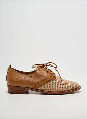 Derbies tissage satiné talon plat jusqu'à 3cm marron EMILIE KARSTON femme