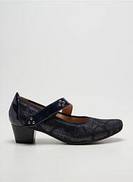 Escarpins tissage satiné talon de 4 à 6cm bleu SWEET femme