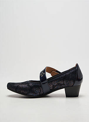 Escarpins tissage satiné talon de 4 à 6cm bleu SWEET femme