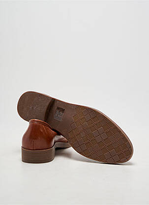 Mocassins tissage satiné talon plat jusqu'à 3cm marron EMILIE KARSTON femme