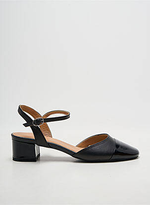 Sandales/nu pieds tissage satiné talon de 4 à 6cm noir EMILIE KARSTON femme