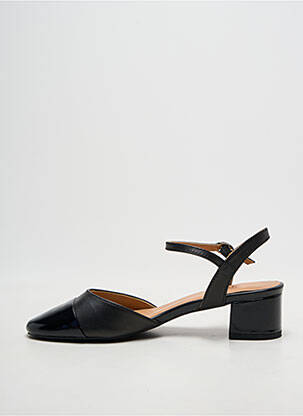 Sandales/nu pieds tissage satiné talon de 4 à 6cm noir EMILIE KARSTON femme