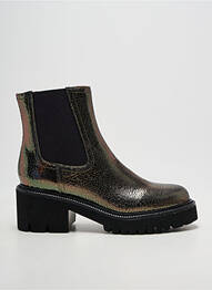 Bottines/boots tissage satiné talon de 4 à 6cm argent MAM'ZELLE femme