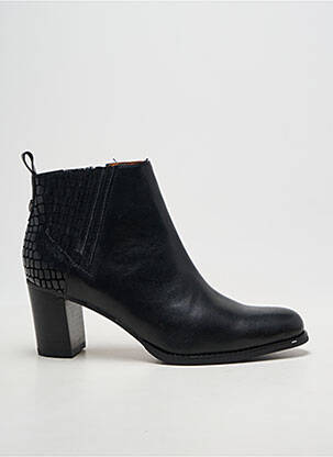 Bottines/boots tissage satiné talon de 4 à 6cm noir MAM'ZELLE femme