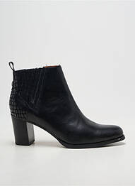 Bottines/boots tissage satiné talon de 4 à 6cm noir MAM'ZELLE femme
