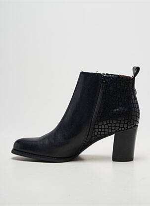Bottines/boots tissage satiné talon de 4 à 6cm noir MAM'ZELLE femme