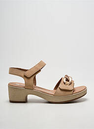 Sandales/nu pieds bout ouvert talon de 4 à 6cm beige REMONTE femme
