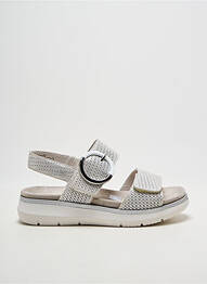 Sandales/nu pieds tissage satiné talon de 4 à 6cm argent REMONTE femme