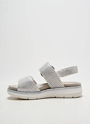 Sandales/nu pieds tissage satiné talon de 4 à 6cm argent REMONTE femme