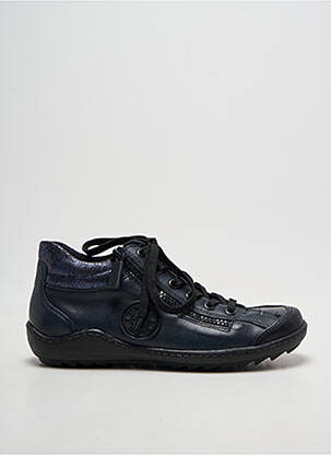 Baskets fermeture zip et lacets talon plat jusqu'à 3cm bleu REMONTE femme