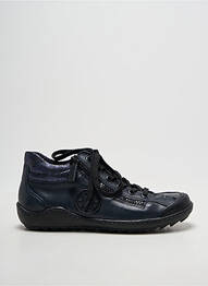 Baskets fermeture zip et lacets talon plat jusqu'à 3cm bleu REMONTE femme