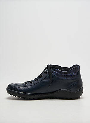 Baskets fermeture zip et lacets talon plat jusqu'à 3cm bleu REMONTE femme