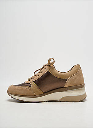 Baskets fermeture zip et lacets talon de 4 à 6cm beige REMONTE femme