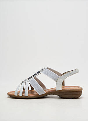 Sandales/nu pieds tissage satiné talon plat jusqu'à 3cm argent REMONTE femme