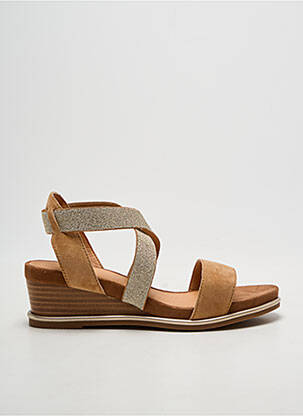 Sandales/nu pieds tissage satiné talon de 4 à 6cm or MAM'ZELLE femme