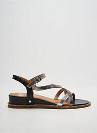 Sandales/nu pieds tissage satiné talon de 4 à 6cm argent MAM'ZELLE femme