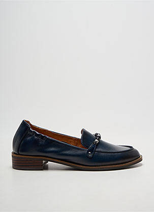 Mocassins tissage satiné talon plat jusqu'à 3cm bleu MAM'ZELLE femme