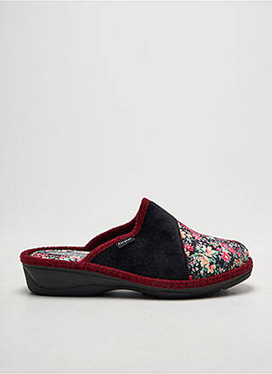 Chaussons/pantoufles bout rond talon de 4 à 6cm rouge FARGEOT femme