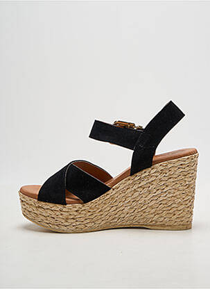 Sandales/nu pieds talon compensé talon de 7 à 9cm noir EVA FRUTOS femme