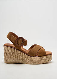 Sandales/nu pieds talon compensé talon de 7 à 9cm marron EVA FRUTOS femme