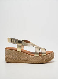 Sandales/nu pieds tissage satiné talon de 7 à 9cm or EVA FRUTOS femme