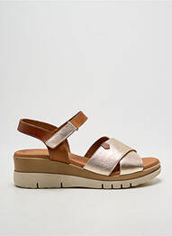 Sandales/nu pieds tissage satiné talon de 4 à 6cm or EVA FRUTOS femme
