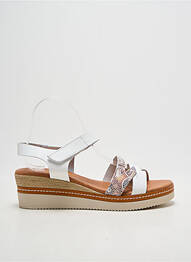 Sandales/nu pieds talon compensé talon de 4 à 6cm blanc EVA FRUTOS femme
