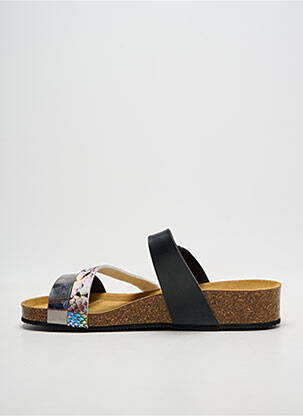 Mules/sabots tissage satiné talon de 4 à 6cm noir LA MAISON DE L'ESPADRILLE femme