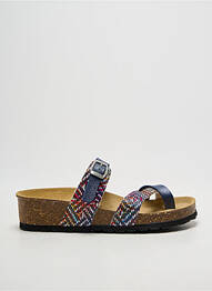 Tongs voute plantaire talon de 4 à 6cm bleu LA MAISON DE L'ESPADRILLE femme