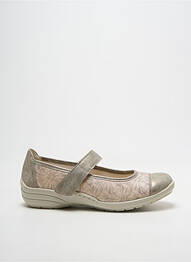 Ballerines fermeture scratch talon plat jusqu'à 3cm or REMONTE femme