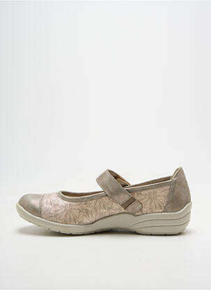 Ballerines fermeture scratch talon plat jusqu'à 3cm or REMONTE femme
