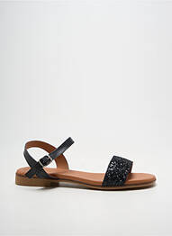 Sandales/nu pieds chiquet talon plat jusqu'à 3cm noir EVA FRUTOS femme