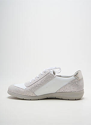 Chaussures de confort fermeture zip et lacets talon plat jusqu'à 3cm argent SUAVE femme