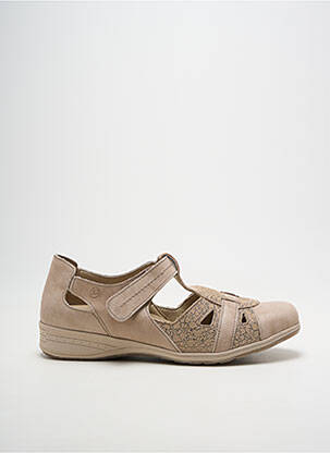 Sandales/nu pieds tissage satiné talon plat jusqu'à 3cm beige SUAVE femme