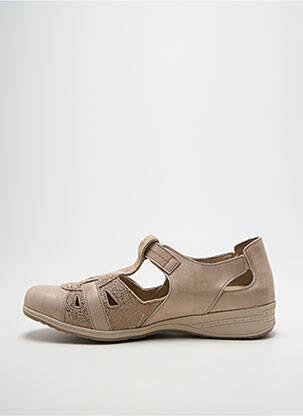 Sandales/nu pieds tissage satiné talon plat jusqu'à 3cm beige SUAVE femme