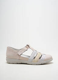 Chaussures de confort tissage satiné talon plat jusqu'à 3cm beige SUAVE femme