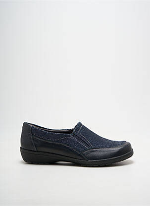 Chaussures de confort tissage satiné talon plat jusqu'à 3cm bleu SUAVE femme