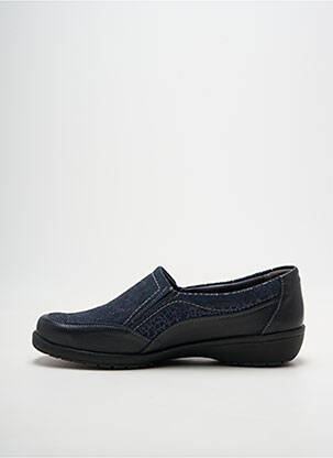 Chaussures de confort tissage satiné talon plat jusqu'à 3cm bleu SUAVE femme