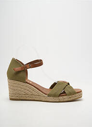 Espadrilles fermeture boucle(s) talon de 7 à 9cm vert LA MAISON DE L'ESPADRILLE femme
