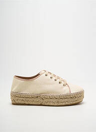 Espadrilles fermeture lacets talon de 4 à 6cm beige LA MAISON DE L'ESPADRILLE femme