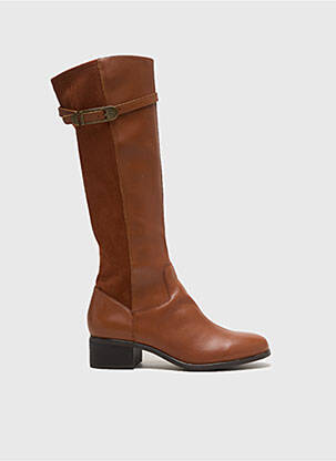 Bottes bout rond talon de 4 à 6cm marron EMILIE KARSTON femme