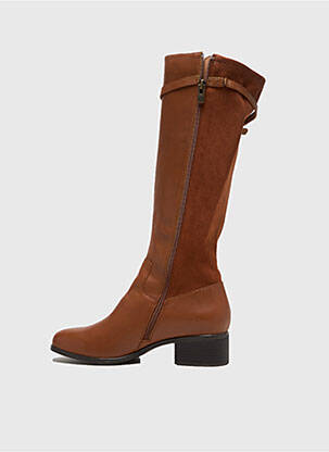 Bottes bout rond talon de 4 à 6cm marron EMILIE KARSTON femme